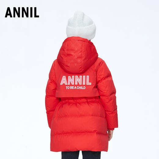 【极寒-15~-5℃】女童收腰长款羽绒服外套85%鸭绒安奈儿童装实体店同款AG345627 商品图3