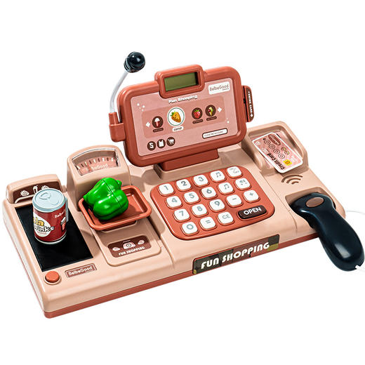 【让宝宝体验真实的购物】BeibeGood贝比谷小孩子仿真超市收银机套装玩具 升级款称重收银 培养数感 商品图6