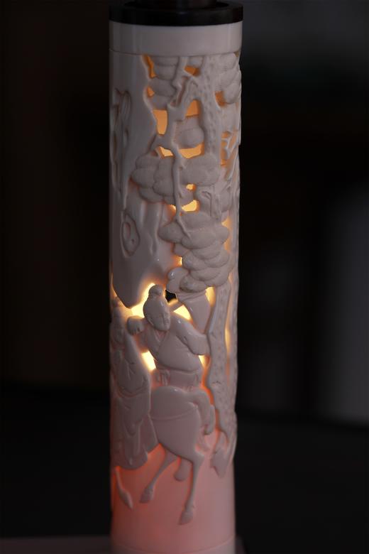 长亭告别°猛犸牙雕香筒4.5*20.5cm 商品图8