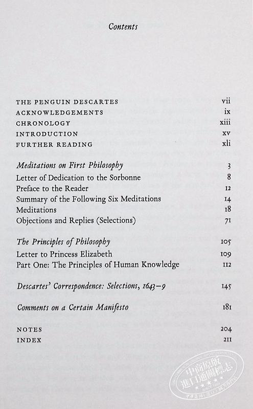 预售 【中商原版】笛卡尔 沉思和其他形而上学 英文原版 Meditations and Other Metaphysical Writings Rene D 社科哲学 商品图4