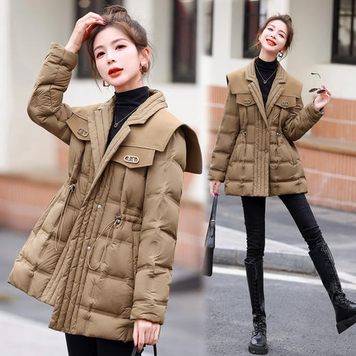 冬季新款，时尚翻领收腰羽绒服HR-BX2337 商品图1