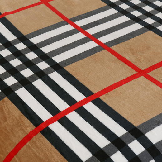 啄木鸟(PLOVER)雪貂绒毛毯-条纹橘黄ZMN-RT-01 商品图3