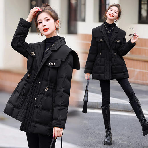 冬季新款，时尚翻领收腰羽绒服HR-BX2337 商品图4