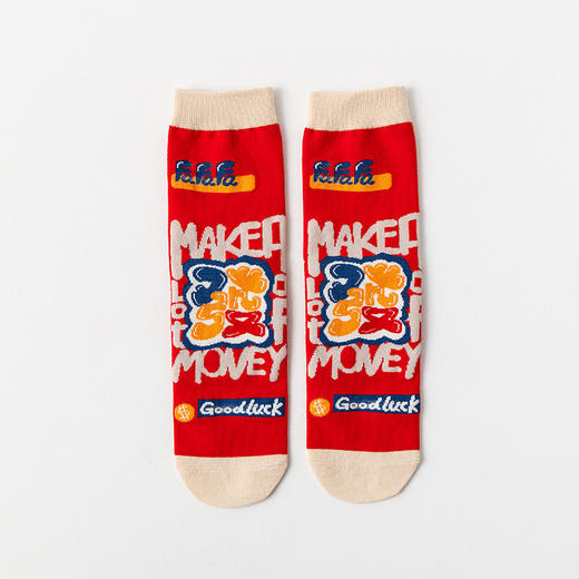 年终大促！双12抢先购！双12抢先购！【红袜龙年！财富滚滚来】龙年本命年红色袜子男女盒装，属龙中筒袜礼物新年礼盒装暴富发财袜，亲肤柔软 舒适细腻 色彩搭配 商品图6