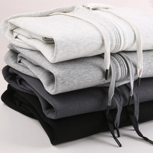 纤束马加绒男女同款拉链华棉连帽卫衣 商品图4