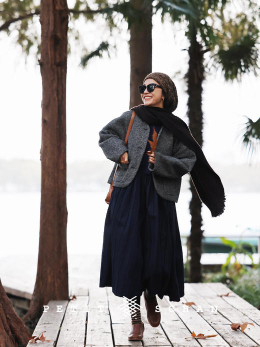 PETIT SCHAN小闪 #056 nursery rhyme 摇到外婆桥 骆驼绒牦牛绒混纺手工编织针织帽冷帽 商品图8