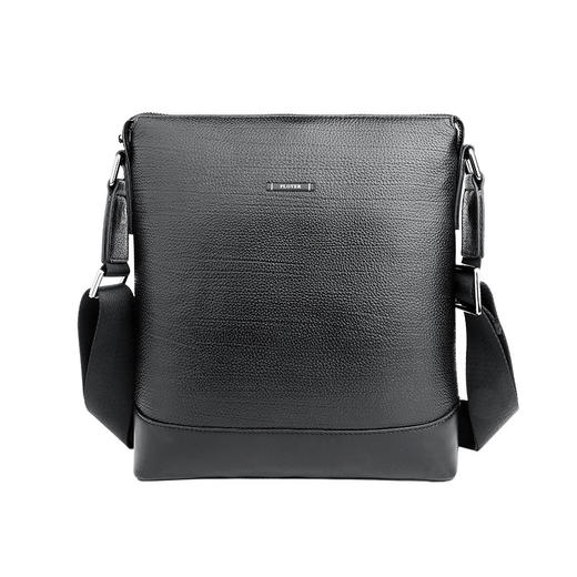 PLOVER商务头层牛皮单肩包GDGWB026-1A 黑色 商品图0