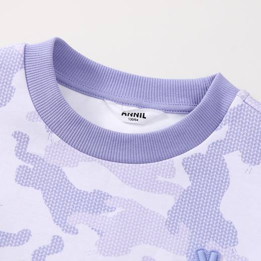 ☆【实体店同款】女童潮流雪豹印花圆领长袖卫衣2023年秋季新款安奈儿童装AG341780 商品图4