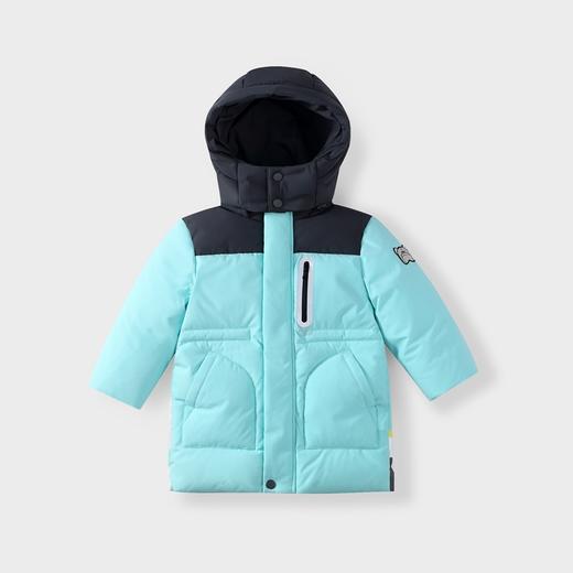 ☆【实体店同款】男童防风防水防油80%鹅绒中长款羽绒服可拆卸帽子2023年冬季新款安奈儿童装XB345663 商品图5