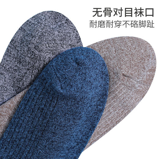洁丽雅5双装纯棉中筒男袜吸湿排汗亲肤透气高颜值新疆棉袜子男 商品图8
