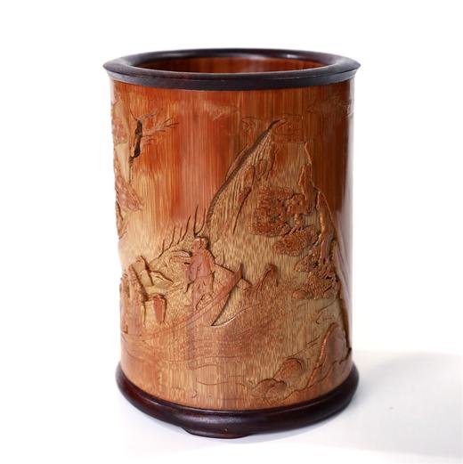 赤壁泛舟°竹笔筒11.5*15cm 商品图5