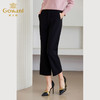乔万尼女休闲裤新款秋冬直筒黑色显瘦百搭ET4F887 商品缩略图2