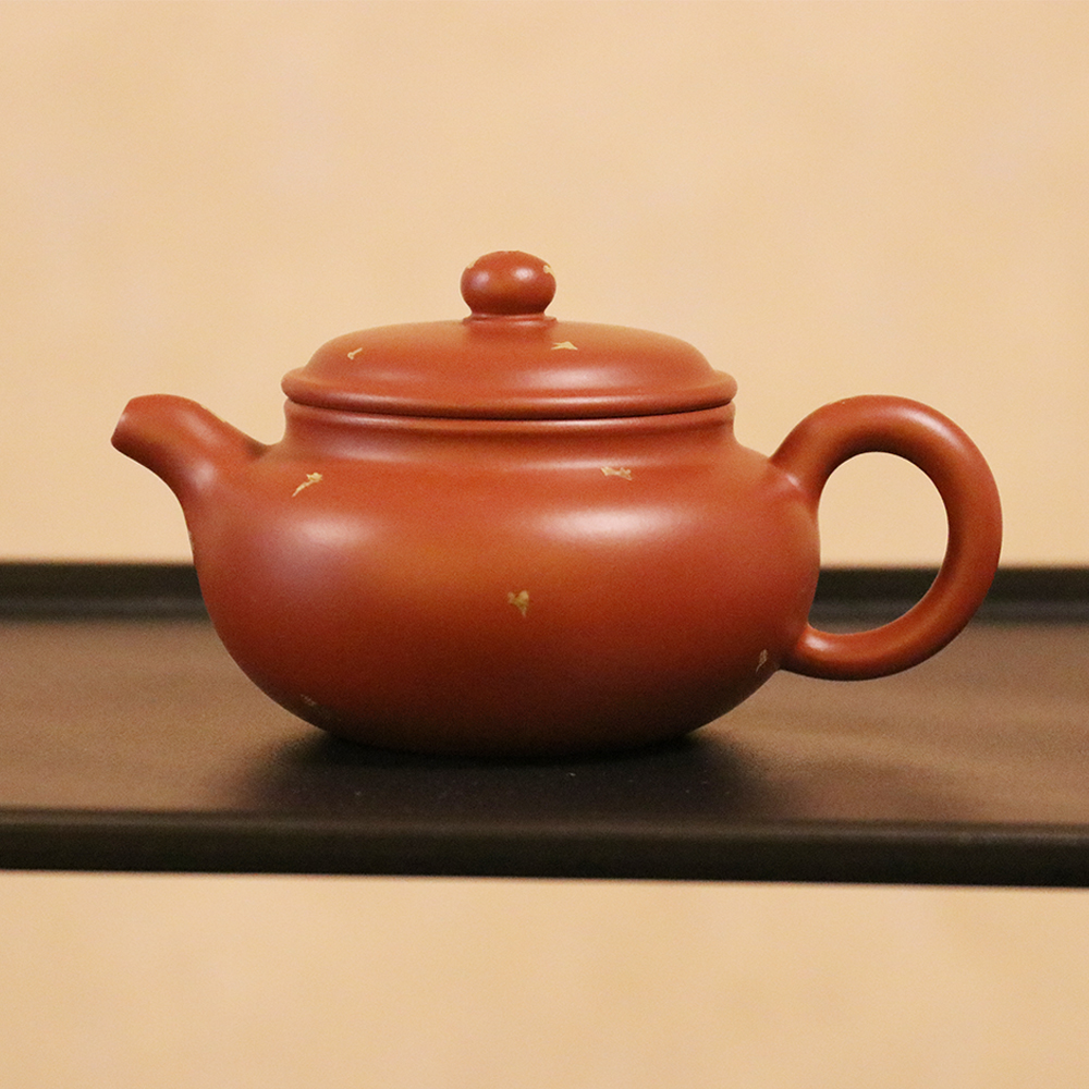 手工紫砂壶 洒金仿古 宜兴 朱泥 190ML