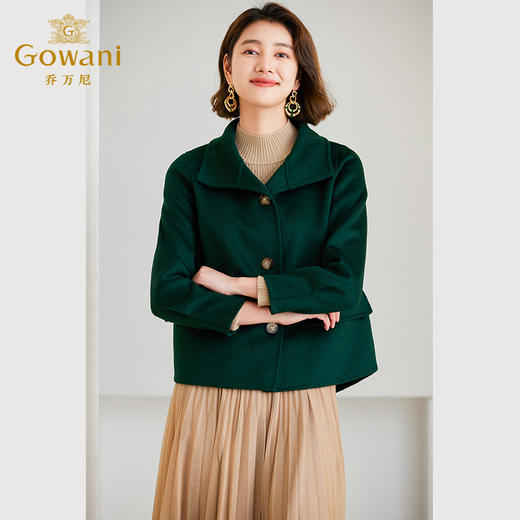 【羊绒】乔万尼羊毛大衣女新款秋冬高级感羊绒小个子短款ET4B867 商品图3