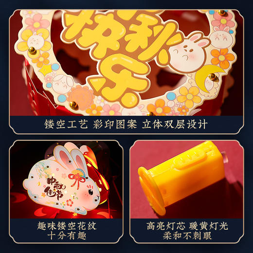 【潮流元素古朴典雅❗️迎新春马年灯笼】过新年卡通灯笼，国潮儿童手工，diy材料包，手提发光元旦手提纸灯好礼特价新年礼盒年货礼盒 商品图3