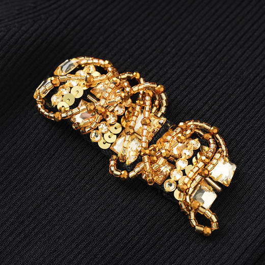 重工钉珠14针针织开衫上衣，名媛轻奢小个子百搭外套WLZD-2326302 商品图3