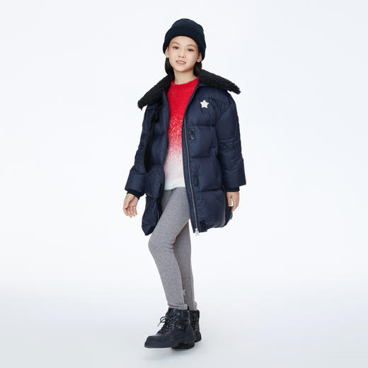 【实体店同款】女童中长款羽绒服冬新款安奈儿童装AG345623 商品图4
