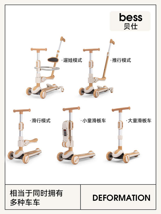 贝仕发明家儿童滑板车 商品图7