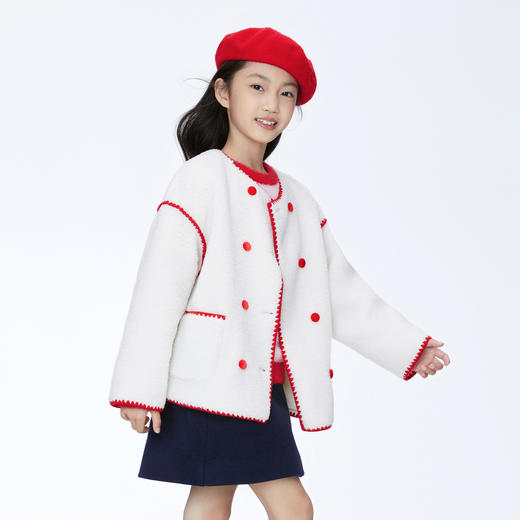 【实体店同款】女童毛呢外套冬新款安奈儿童装AG345619 商品图1