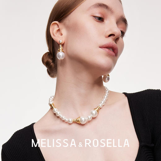 螺旋锥形大珍珠耳钉 商品图2