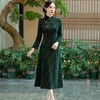 时尚显瘦，新款旗袍冬款加厚水貂绒长款复古高档连衣裙SYG-738 商品缩略图0