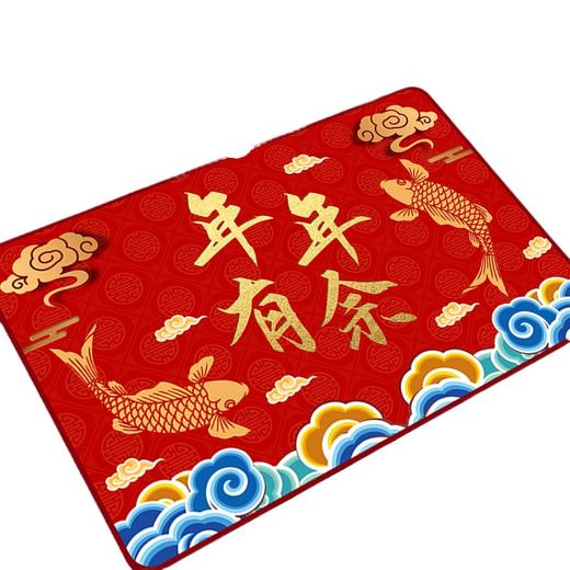 【水晶绒材质❗️喜庆入户红门垫】新中式新年地垫，进门马年新年地垫地毯，入户婚礼红色地垫，结婚进门垫好礼新年礼盒年货礼盒 商品图4