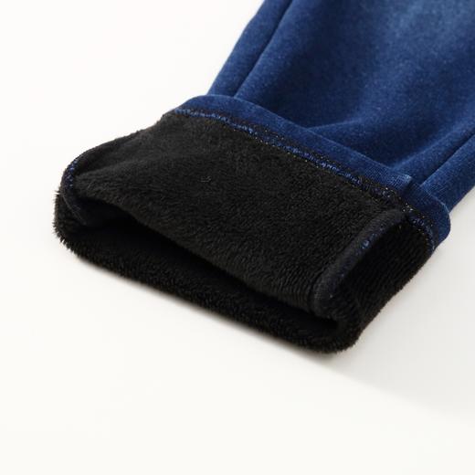 ☆【实体店同款】女童高弹保暖加绒全腰针织牛仔长裤2023年冬季新款安奈儿童装AG346778 商品图5