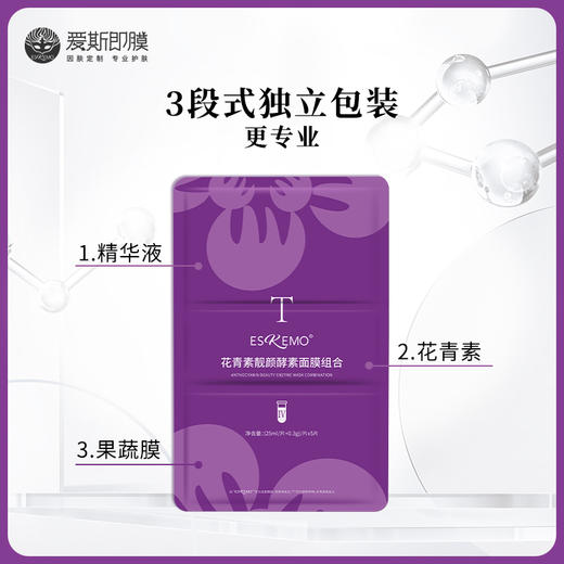 【好物种草】ESKEMO花青素多效修护美肤靓颜面膜Ⅳ 1片装 商品图4