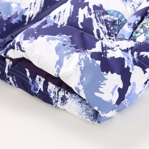 ☆【实体店同款】男童萌趣雪豹75%鸭绒中长款羽绒服可拆卸发光护目镜2023年冬季新款安奈儿童装XB345664 商品图6