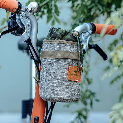 H&K 小布自行车车把车头包 奶茶咖啡水杯套水壶包 防水储物配件挂 商品图2