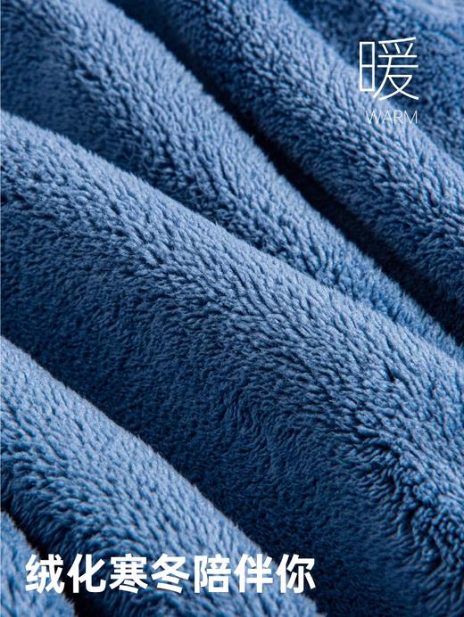 三利浴袍女吸水速干冬珊瑚绒浴巾式加厚冬款男情侣酒店浴巾睡袍长 商品图1