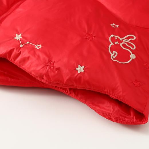 【实体店同款】女童暖氧吧发热小A型波浪下摆75%鸭绒中长款羽绒服2023年冬季新款安奈儿童装XG345647 商品图6