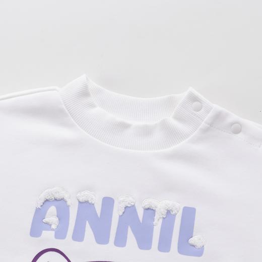 ☆【实体店同款】女童萌趣小豹子圆领长袖棉上衣卫衣2023年冬季新款安奈儿童装XG341805 商品图5