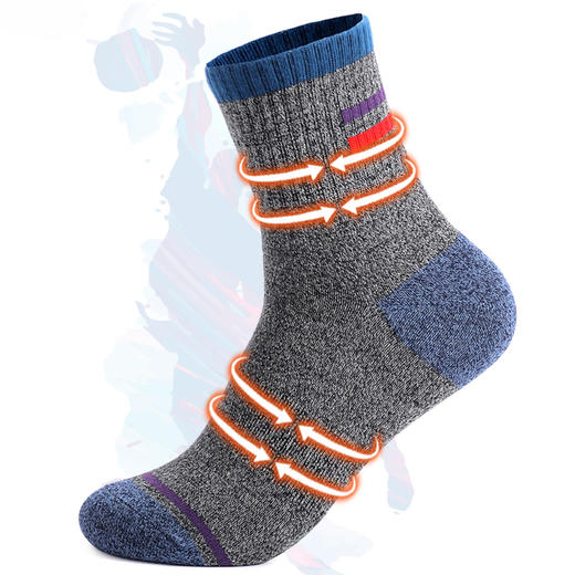 洁丽雅5双装男士中筒袜纯棉运动风亲肤舒适吸湿排汗新疆棉袜子男 商品图11