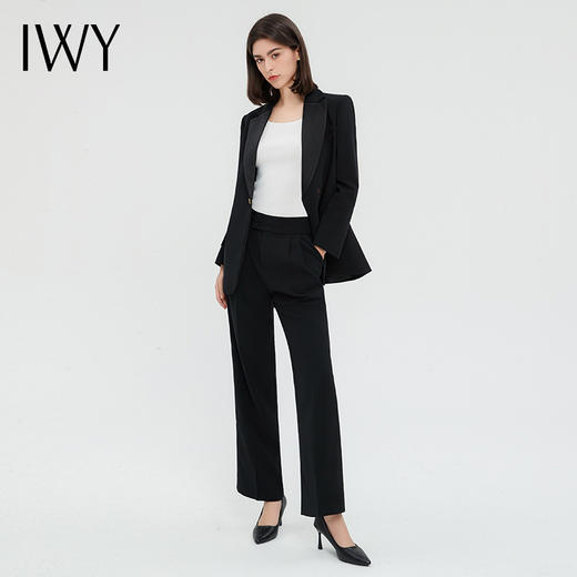 IWY/黑色酒店管理职业装西装套装女秋冬高端售楼部案场客服工作服正装C13311+P33518 商品图1