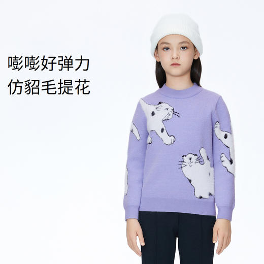 【实体店同款】女童毛衣针织衫新款冬装保暖安奈儿童装AG344734 商品图0