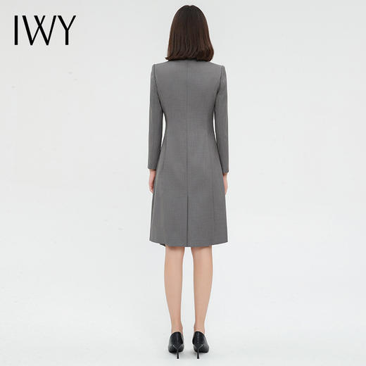 IWY/灰色西装连衣裙女双排扣设计感售楼部前台工作服商务正装Q13326 商品图4
