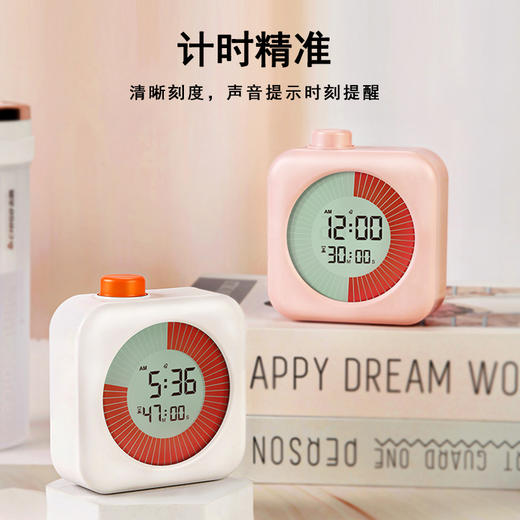 UNISUN 彩色液晶时间管理器 单盘(白色/粉色） 商品图2