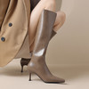 冬季新款，纯色复古风高跟长靴XCC-X6121 商品缩略图8
