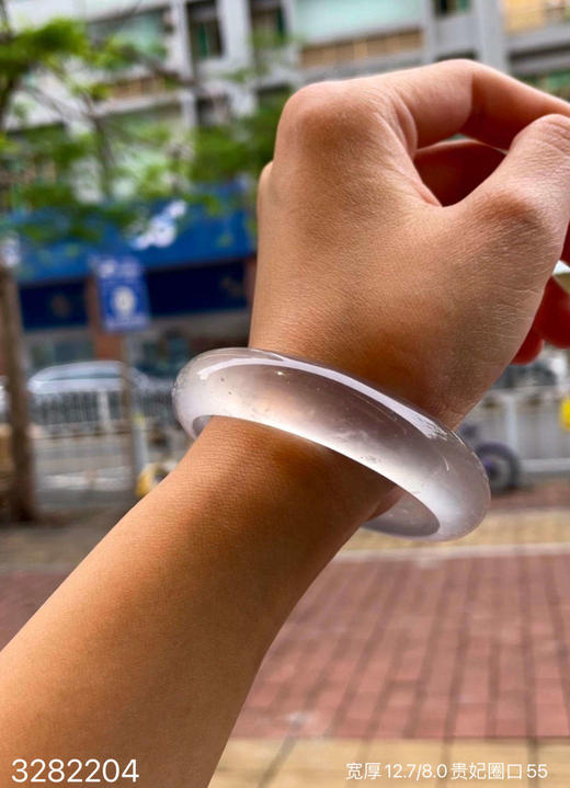 玻璃种贵妃镯【3282204】圈口55.2~具体价格微信咨询 商品图3