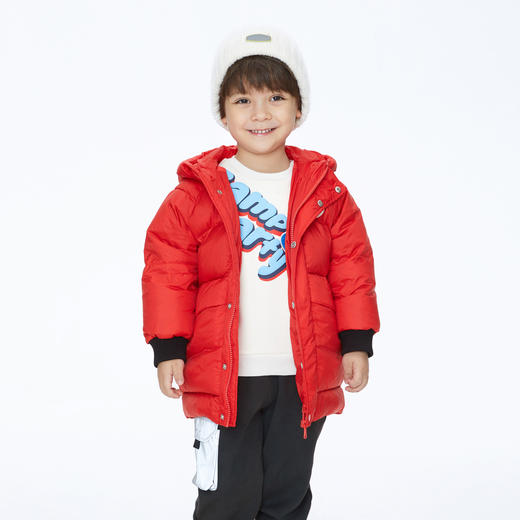 【御寒-5~5℃】男童中长款羽绒服冬外套安奈儿童装实体店同款XB345667 商品图1