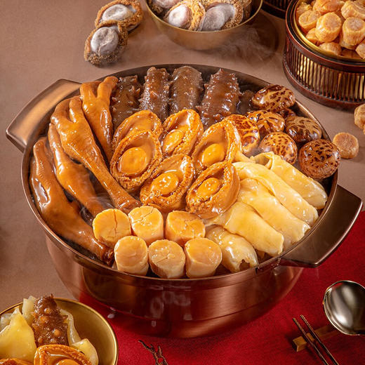 翠园（JADE GARDEN）翠园佛跳墙翠玉呈祥礼盒加热即食中秋赠礼高端包装鲍鱼6-8人盆菜 翠玉呈祥鲍汁佛跳墙6人份 商品图3