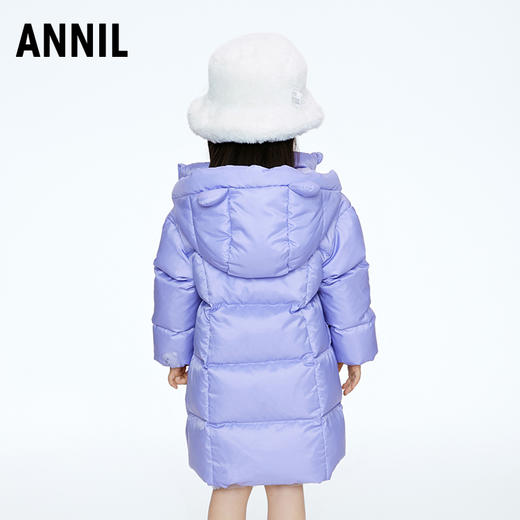 【御寒-5~5℃】女童萌趣小豹子长款羽绒服外套安奈儿童装实体店同款XG345641 商品图2