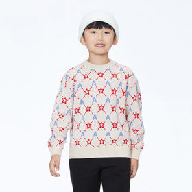 【实体店同款】男女童圆领针织毛衫冬新款安奈儿童装AM344723