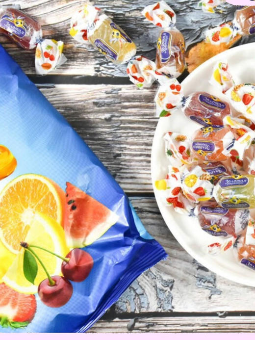 Kdv蜻蜓水果夹心糖500g 商品图1