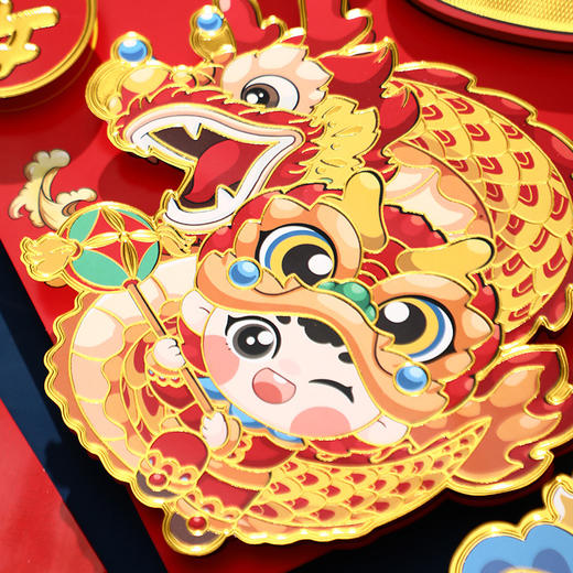 【蛇年吉祥❗️国潮贺岁福字贴】精美耐看，新年福字门贴纸，过春节卡通创意立体，场景氛围布置，装饰用品，特价 商品图2