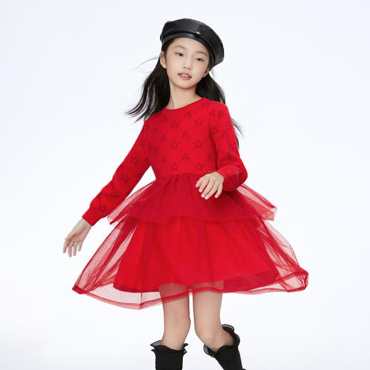 【实体店同款】女童长袖连衣裙冬新款安奈儿童装AG343781 商品图1