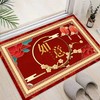 【水晶绒材质❗️喜庆入户红门垫】新中式新年地垫，进门马年新年地垫地毯，入户婚礼红色地垫，结婚进门垫好礼新年礼盒年货礼盒 商品缩略图0