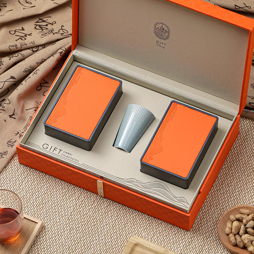 见喜皮盒【2铁罐+杯•橙】48元一套 /一件12套 商品图6