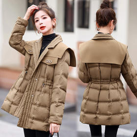 冬季新款，时尚翻领收腰羽绒服HR-BX2337